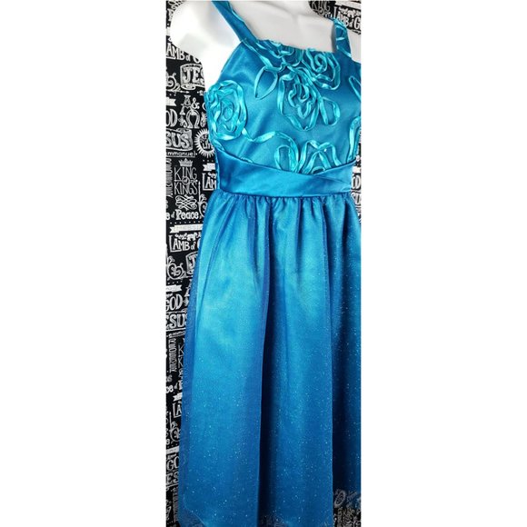 Rare Editions Blue Dress Size 16 - Picture 5 of 14